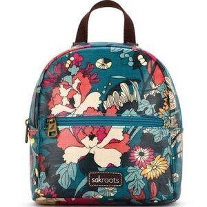 Sakroots Mini Crossbody Floral Backpack